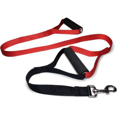 TOPBUDDY Heavy Duty Double Handle Training Dog Leash for Large Dogs Walking